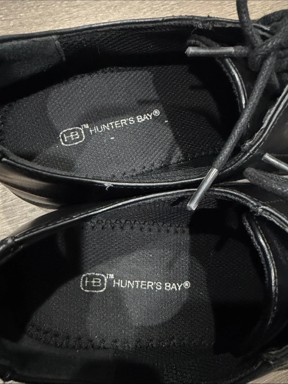 Classic Black Men's Lace-Up Dress Shoes by Hunter Bay men’s 8.5